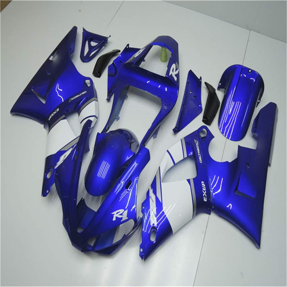 NT FAIRING Molde de inyección azul blanco carenado apto para Yamaha 2000 2001 YZF R1 R1000 YZF-R1 nuevo kit pintado ABS plástico motocicleta