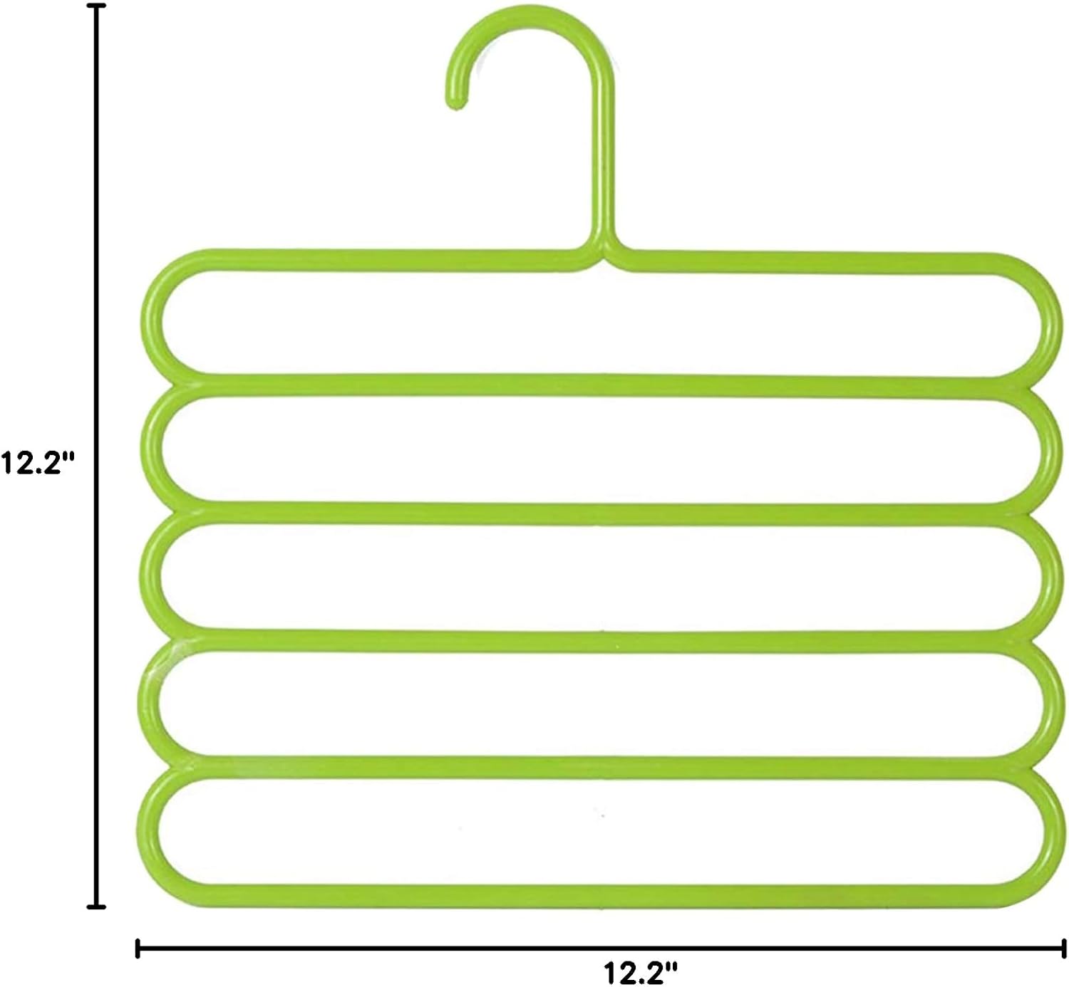 Perchas multiusos para ahorrar espacio, gancho de armario de 5 capas antideslizante que ahorra espacio para esposas de casa, color verde