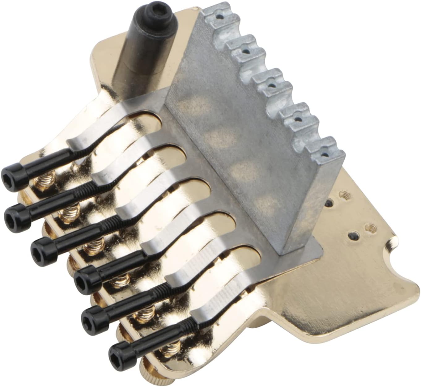Juego de piezas de puente y puente de guitarra eléctrica dorada, puente de trémolo con barra de bloqueo doble Strat para Floyd Rose