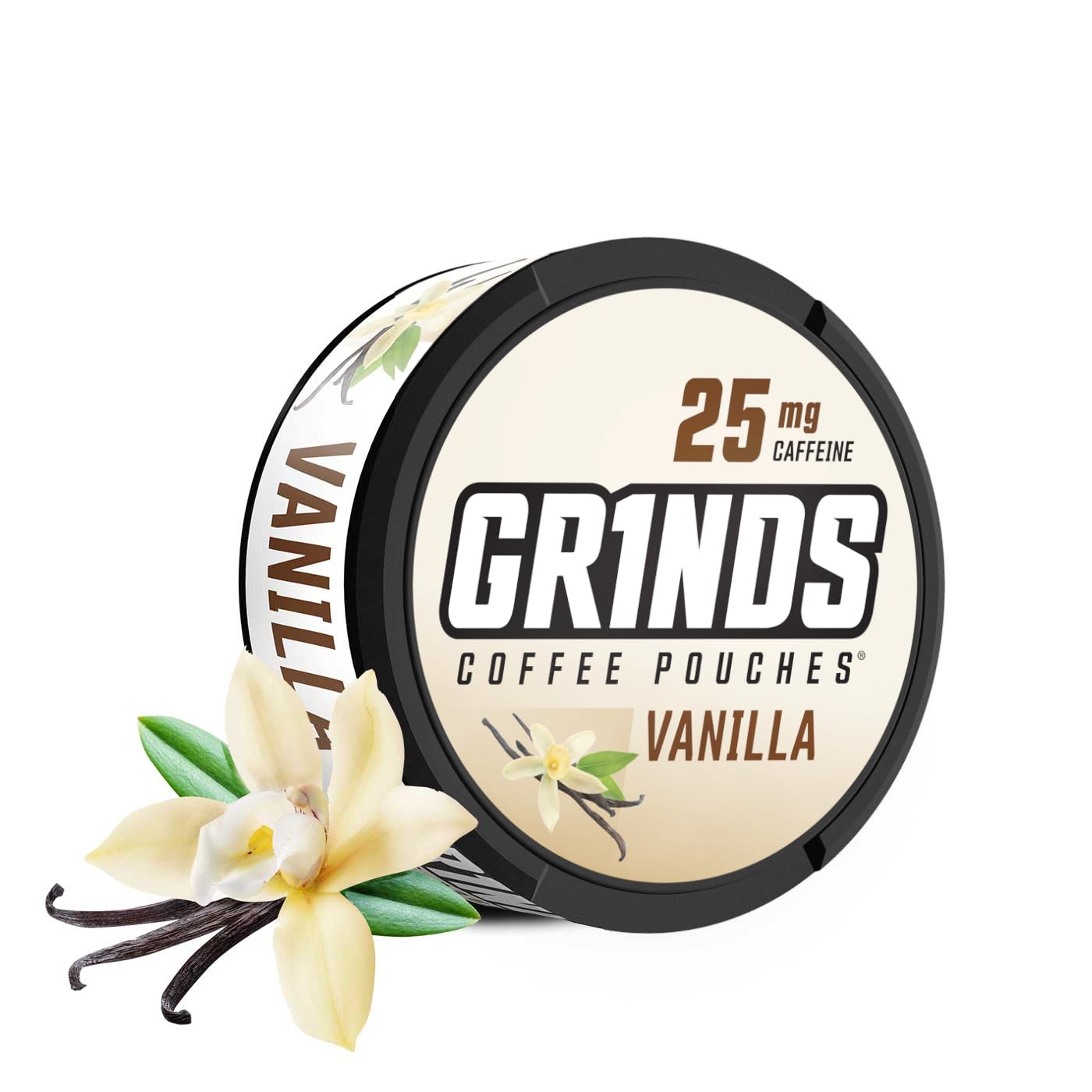 Bolsas de café Grinds  3 latas de vainilla  Sin tabaco, sin nicotina alternativa saludable  18 bolsas por lata