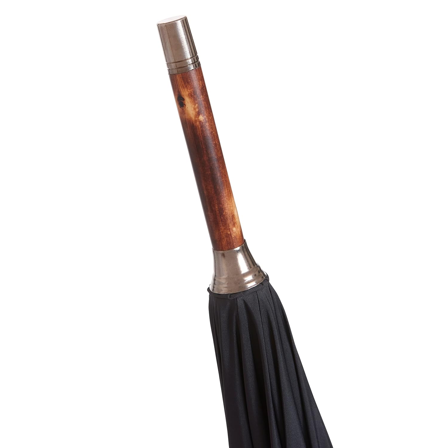 The London Umbrella – Crafted From A Single Piece Of English Chestnut – Black