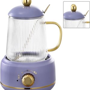 Fdit Hervidor eléctrico de 15.2 fl oz, taza de estofado eléctrico de calor uniforme para oficina para té (15.2 fl oz) Fdit Hervidor eléctrico de 15.2 fl oz, taza de estofado eléctrico de calor uniforme para oficina para té (15.2 fl oz)