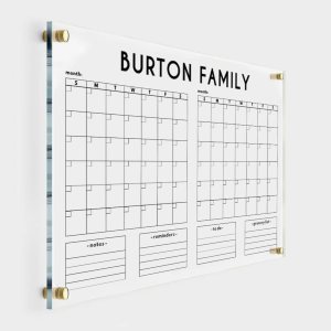 Acrylic Two Month Wall Calendar – Personalized Calendar 2024, Two Month Planner Family Calendar 2024 Calendar w Marker, Monthly and Weekly Double Acrylic Two Month Wall Calendar – Personalized Calendar 2024, Two Month Planner Family Calendar 2024 Calendar w Marker, Monthly and Weekly Double