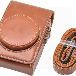 Rieibi Funda para cámara Sony RX100 Series, Sony ZV-1 ZV1, Ricoh GR III GR 3, Panasonic LX10 Lumix DMC-LX10, funda vintage de piel sintética para Rieibi Funda para cámara Sony RX100 Series, Sony ZV-1 ZV1, Ricoh GR III GR 3, Panasonic LX10 Lumix DMC-LX10, funda vintage de piel sintética para