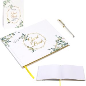 Libro de invitados de boda con bolígrafo y letrero para recepción con impresión de lámina dorada  9 x 7 pulgadas, 120 páginas de tapa dura Polaroid, Libro de invitados de boda con bolígrafo y letrero para recepción con impresión de lámina dorada  9 x 7 pulgadas, 120 páginas de tapa dura Polaroid,