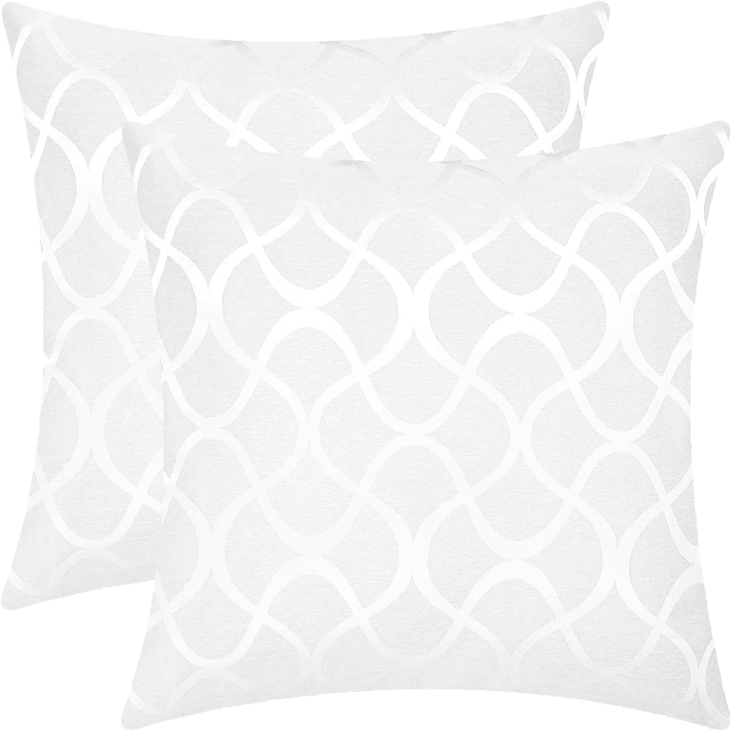 CaliTime Juego de 2 fundas de cojín modernas, brillantes y opacos, con forma de onda, geométricas abstractas, para sofá, cama, sofá, decoración de