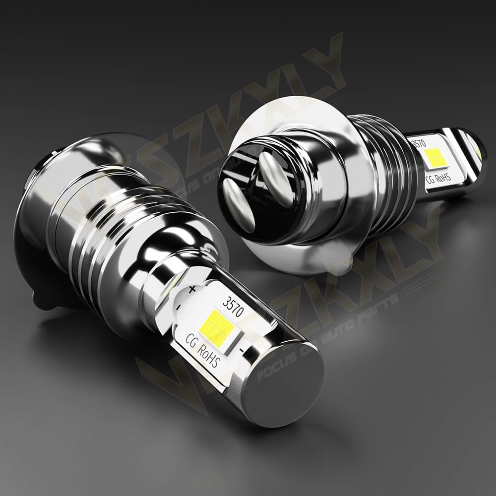 Bombillas LED P15D H6 H6M, compatibles con bombillas LED Polaris Outlaw 90 50 Sportsman 90 110 2007-2019 0453570, 6000 K, blanco, 300% de brillo,