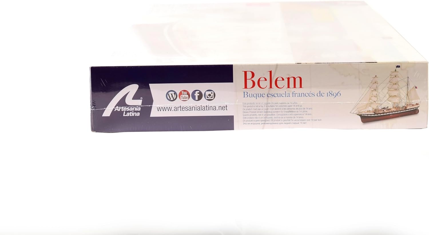 Artesanía Latina – Kit de modelo de barco de madera – Barco de entrenamiento francés, Belem – Modelo 22519, escala 175 – Modelos para montar –
