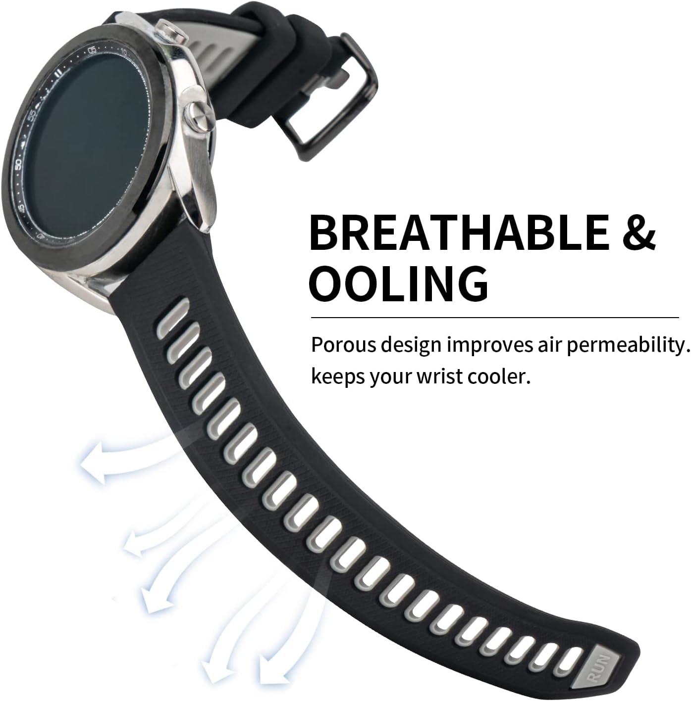 Replacement Band for Garmin Forerunner 265 Watch Bands,Soft Silicoen Strap fit Garmin Forerunner 265255745 Venu 2ActiveVivoactive 4 GPS Running