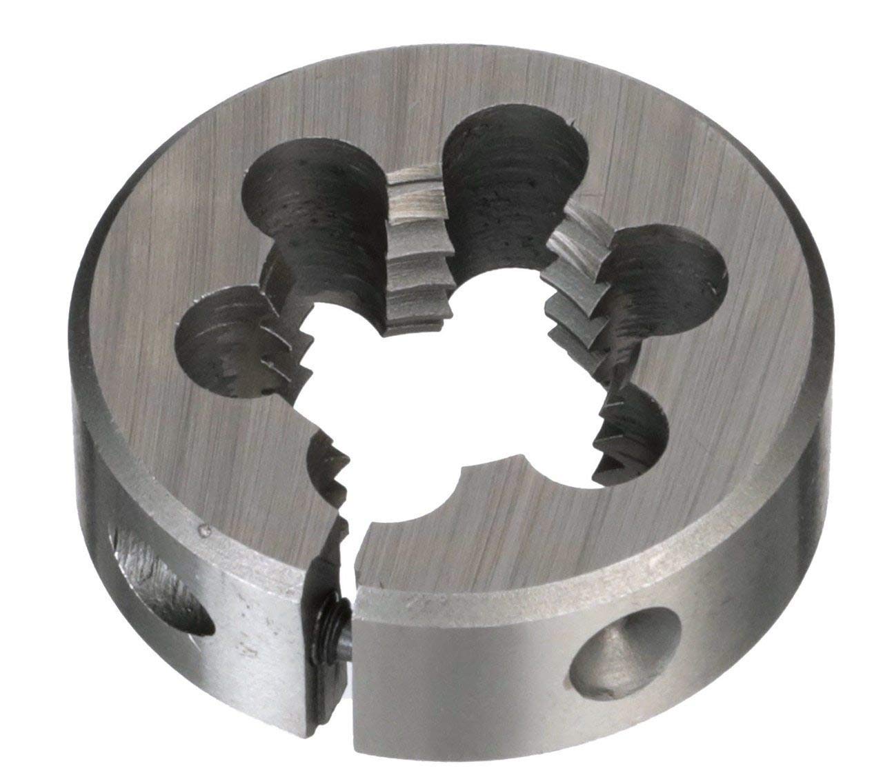 Troquel cilíndrico para roscar, ajustable, de Drill America DWT, de acero rápido (#0-80, 2-12 pulgadas, M1-M52, mano derecha e izquierda, diámetro