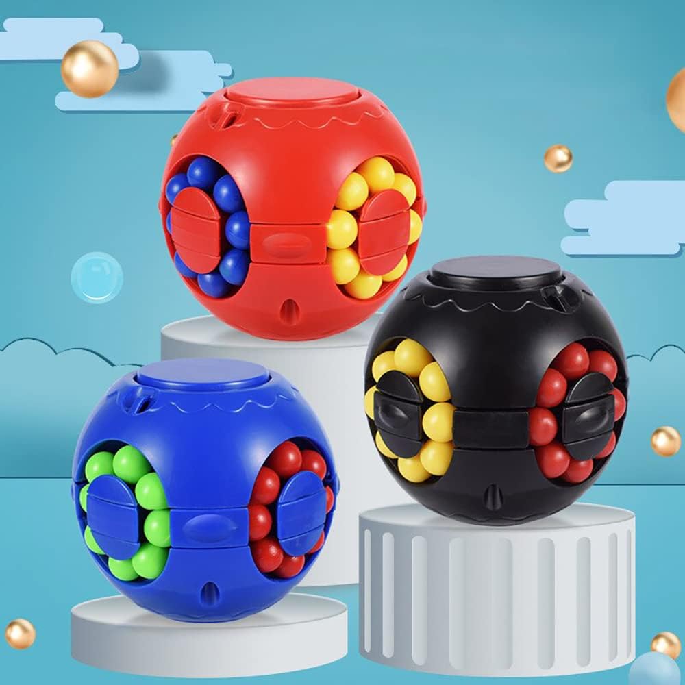 Cubo mágico de frijoles giratorios Fidget Puzzle Juguetes Pelota Anti Estrés Juegos de IQ Educativo Sensorial Regalo de Pascua para niños, niñas,