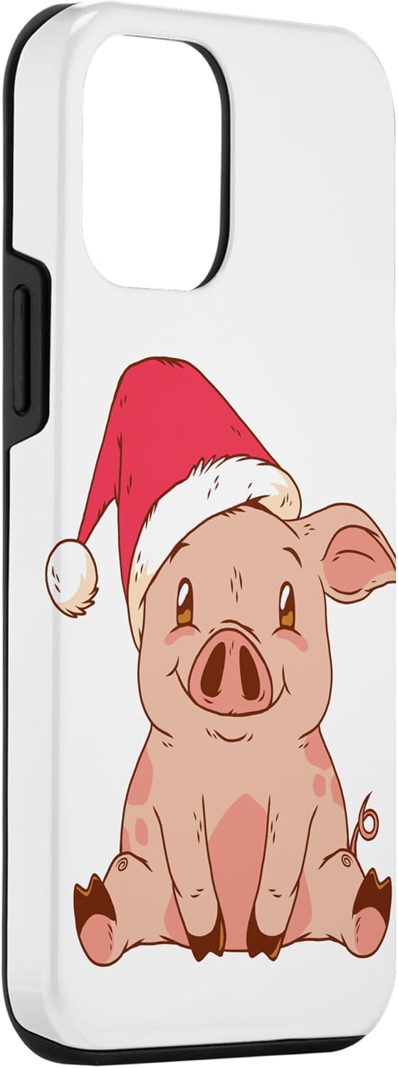 iPhone 12 mini Cute Funny Animals Christmas Pig Case