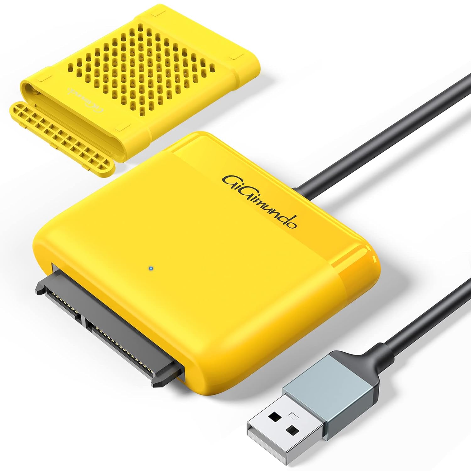 Adaptador SATA a USB 2.0, cable SATA a USB de 1 pie para SSD y HDD de 2.5 pulgadas compatible con UASP, convertidor externo para transferencia de