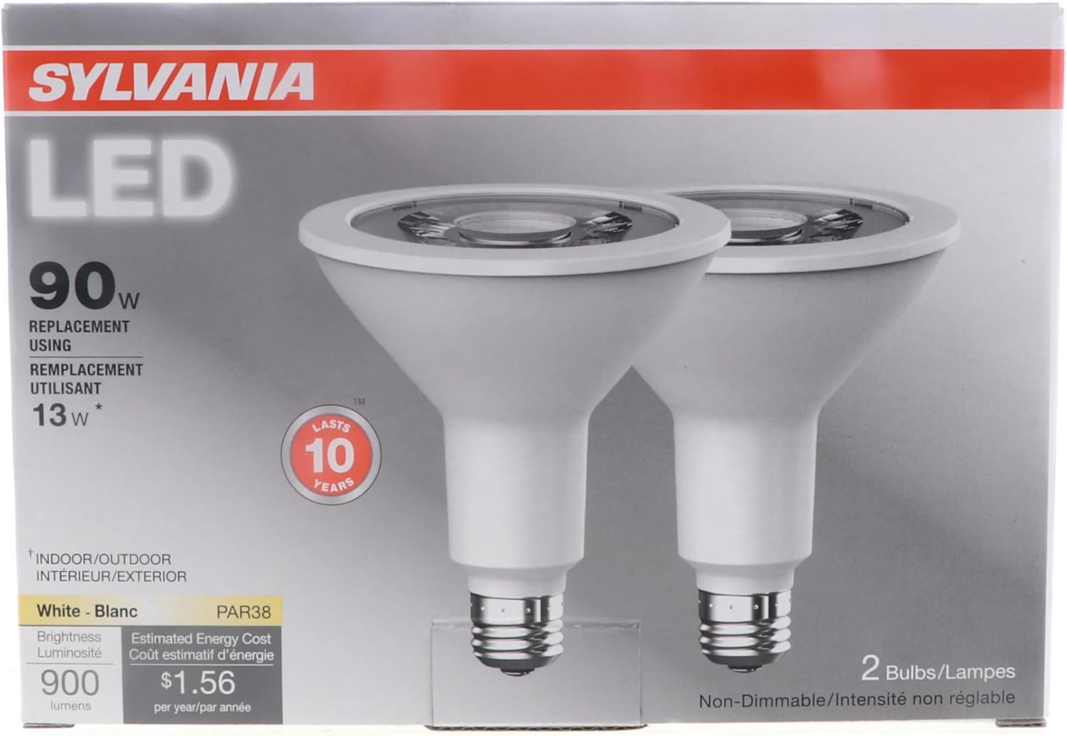 Syl 13w Par 38 Led Flood Size 2pk Sylvania 13w Par 38 Led Inundación 2pk