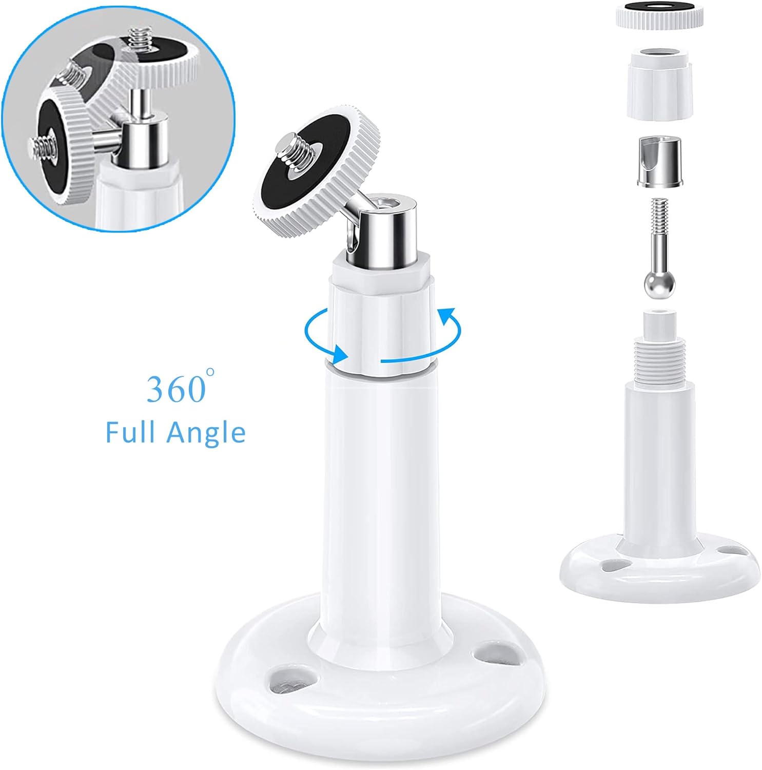 Cargador de panel solar para Arlo Pro 5S 2K, Pro 4, Pro 3, Floodlight, Ultra 2 y Ultra Cámaras Sistema de Cámara de Seguridad -Paquete de 2