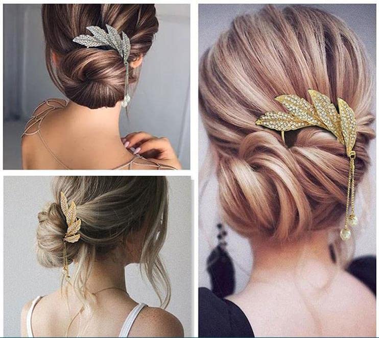 POZENHNANA Accesorios para el cabello de boda para novias, estrellas de mar, peine de novia con diamantes de imitación, piezas de pelo de boda,