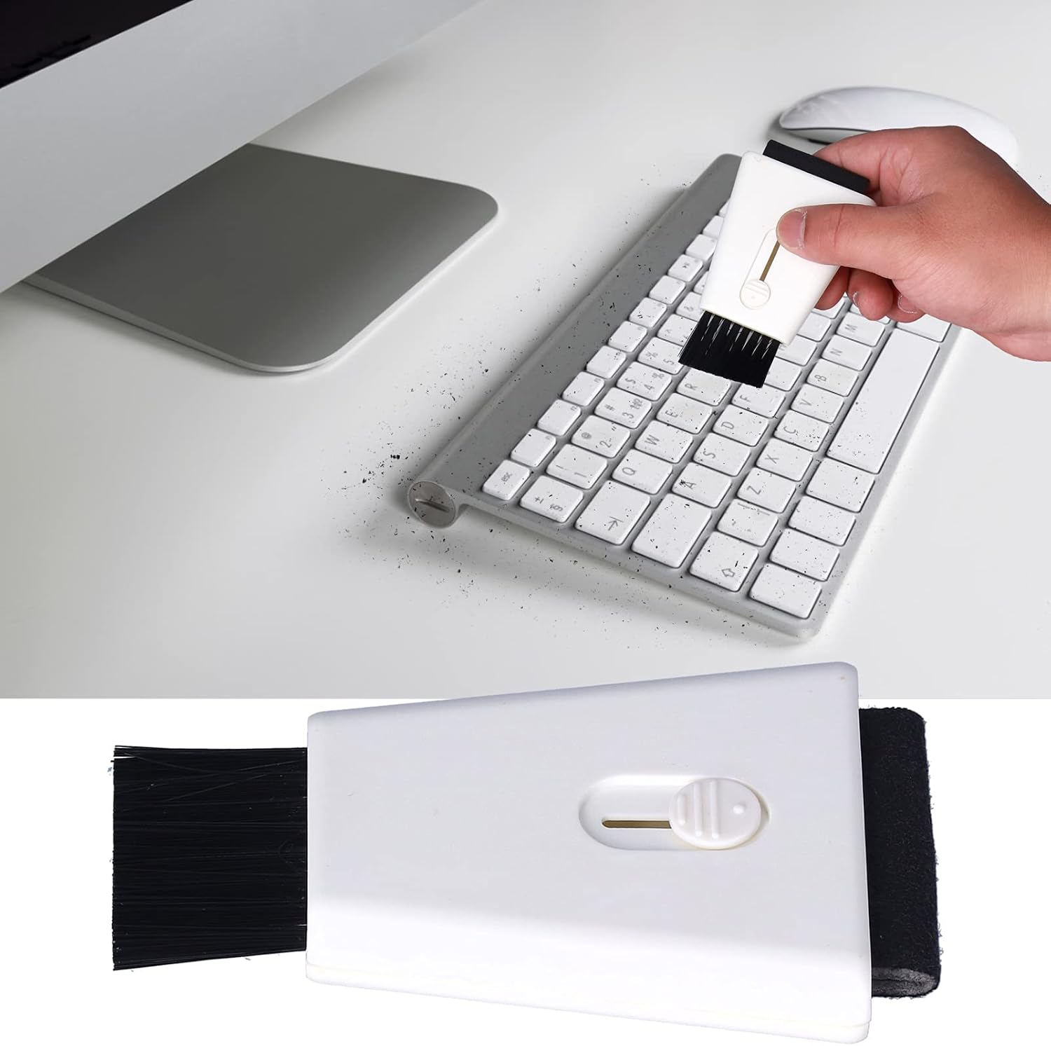 5 Pcs Computer Keyboard Cleaner Brush, Digital Product Screen Soft Crevice ABS Double Head Design Laptops Mobile Electronic Kit Monitor Cell Phone