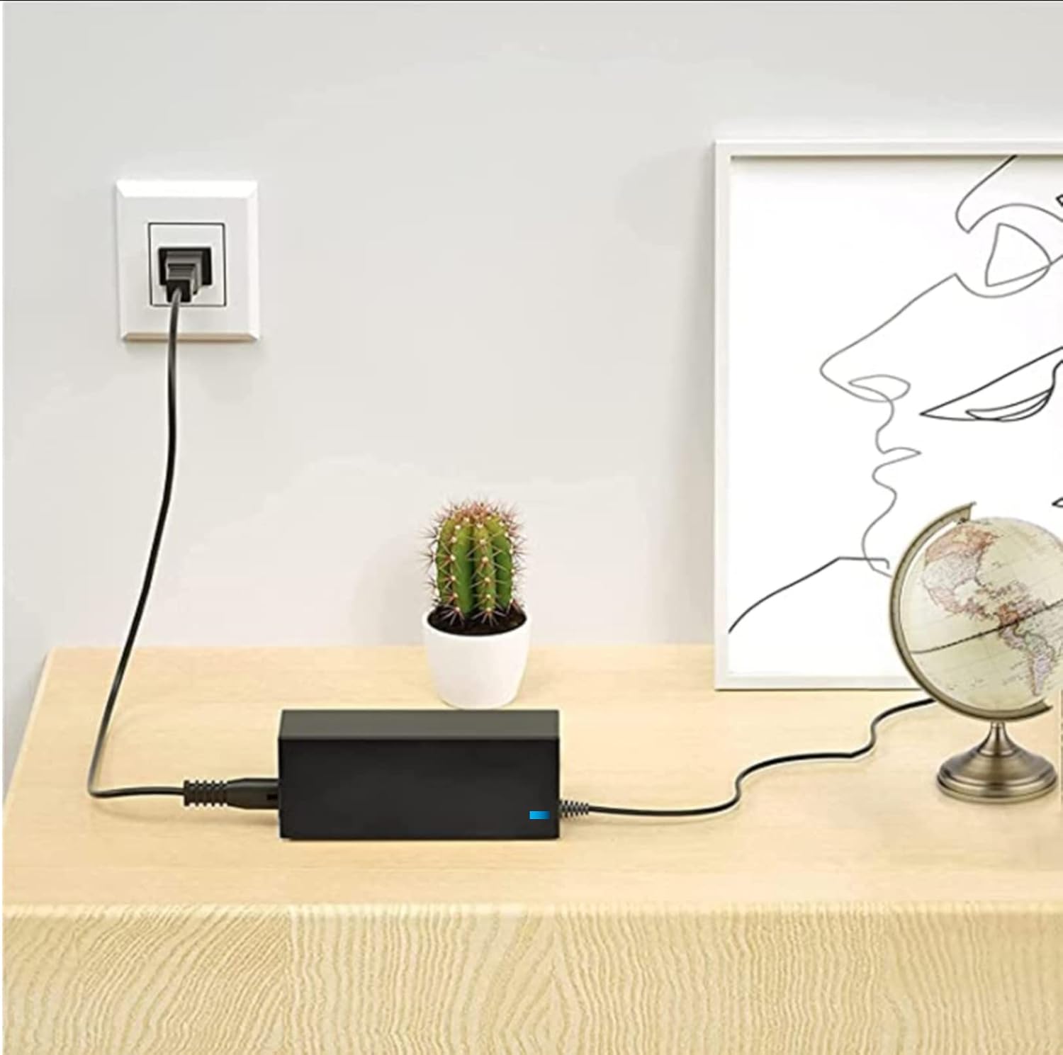 Adaptador de CACC compatible con BLUETTI EB55 EB55-GY EB55-OR Generador solar LiFePO4 25-28V10A 700W 537Wh Batería T200 Cable de suministro de