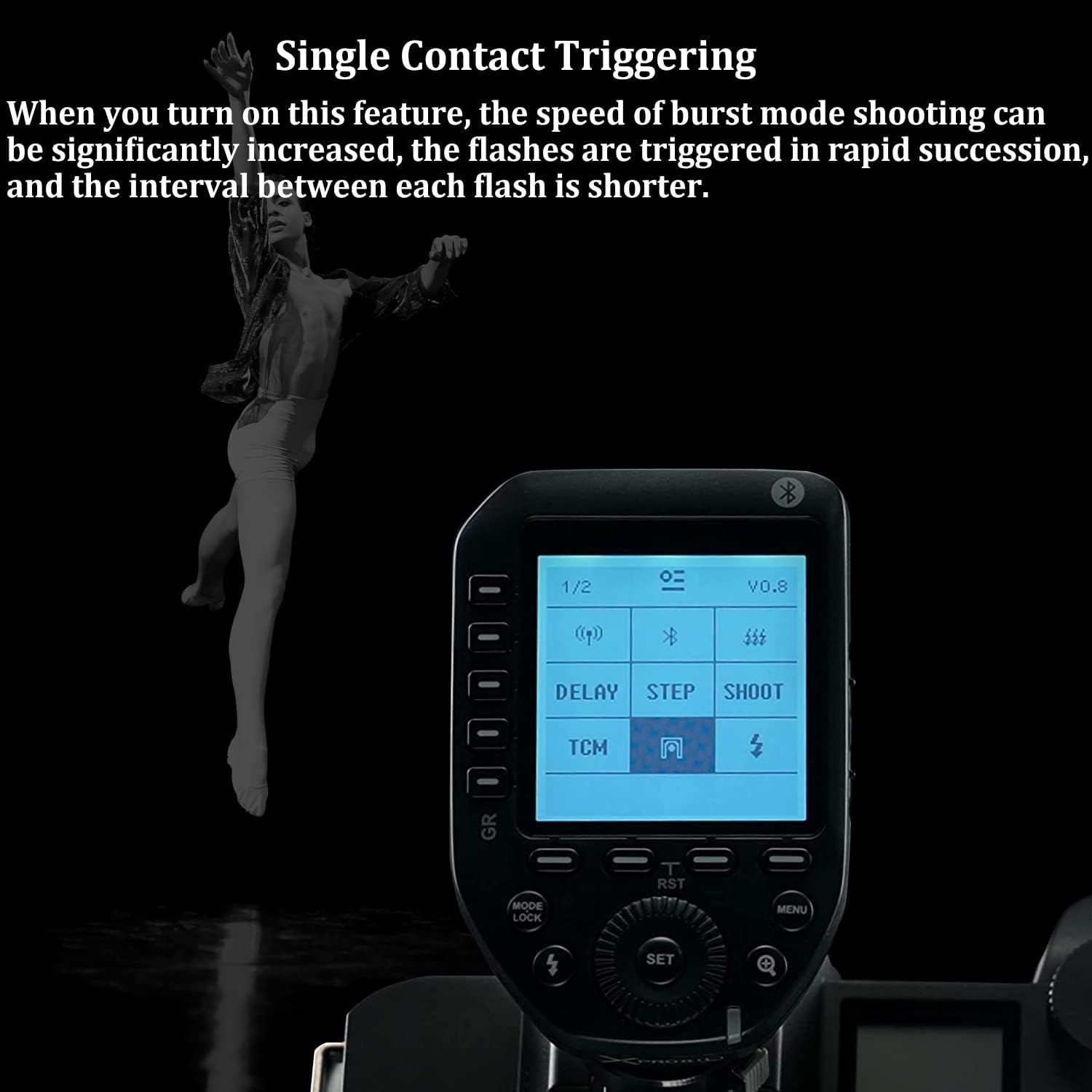 GODOX Disparador de flash inalámbrico XProII-N TTL para cámaras Nikon, 2.4G 18000s HSS, Bluetooth incorporado para control de aplicación de