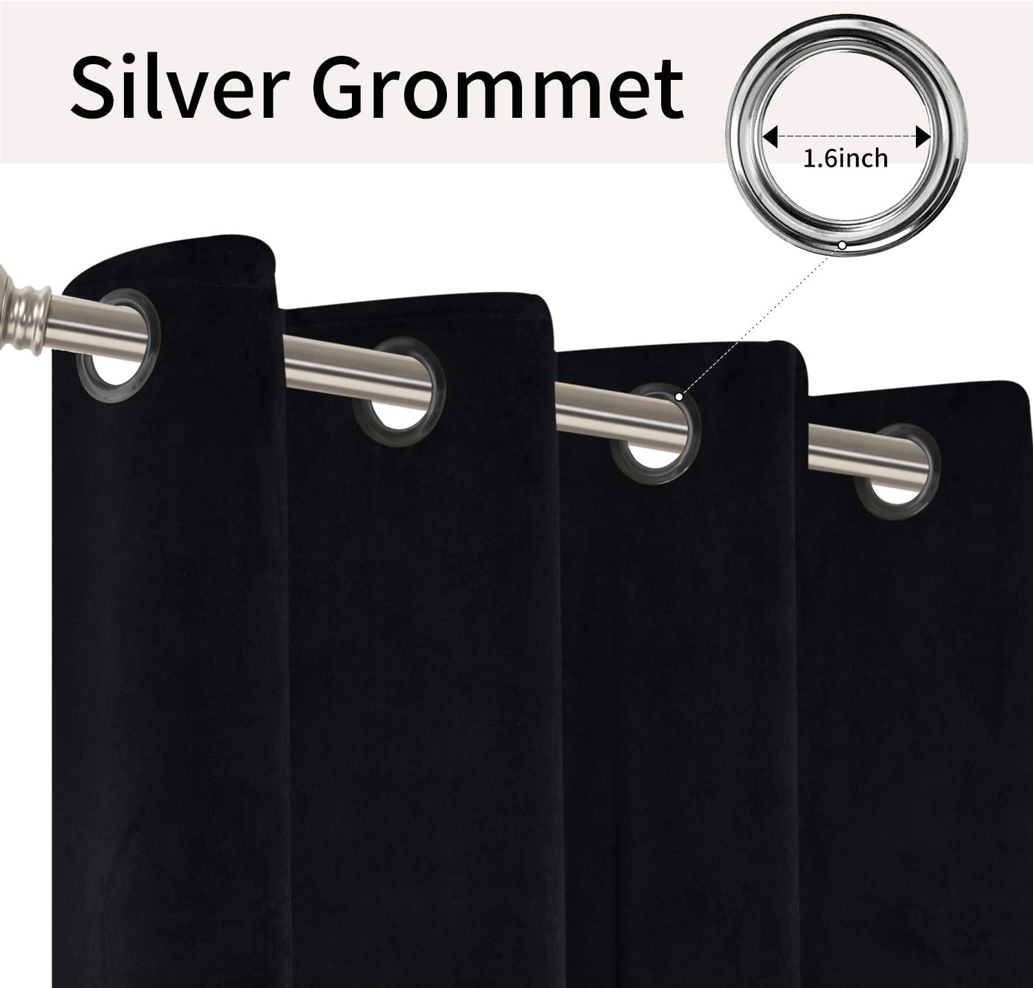 LUSHLEAF Cortinas de terciopelo 100 % opacas para dormitorio o sala de estar, 52 x 63 pulgadas de largo, con aislamiento térmico, ahorro de energía,