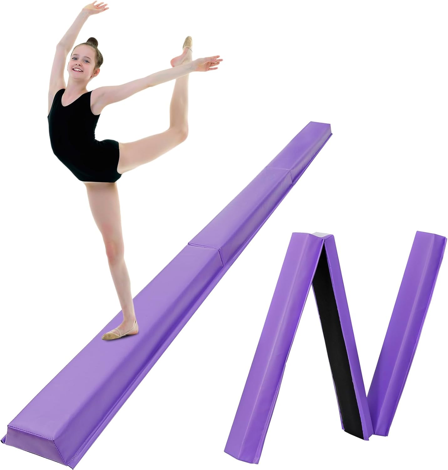 Barra de equilibrio de entrenamiento de gimnasia, barra de equilibrio de espuma plegable larga, haz de equilibrio de gimnasia para niños para