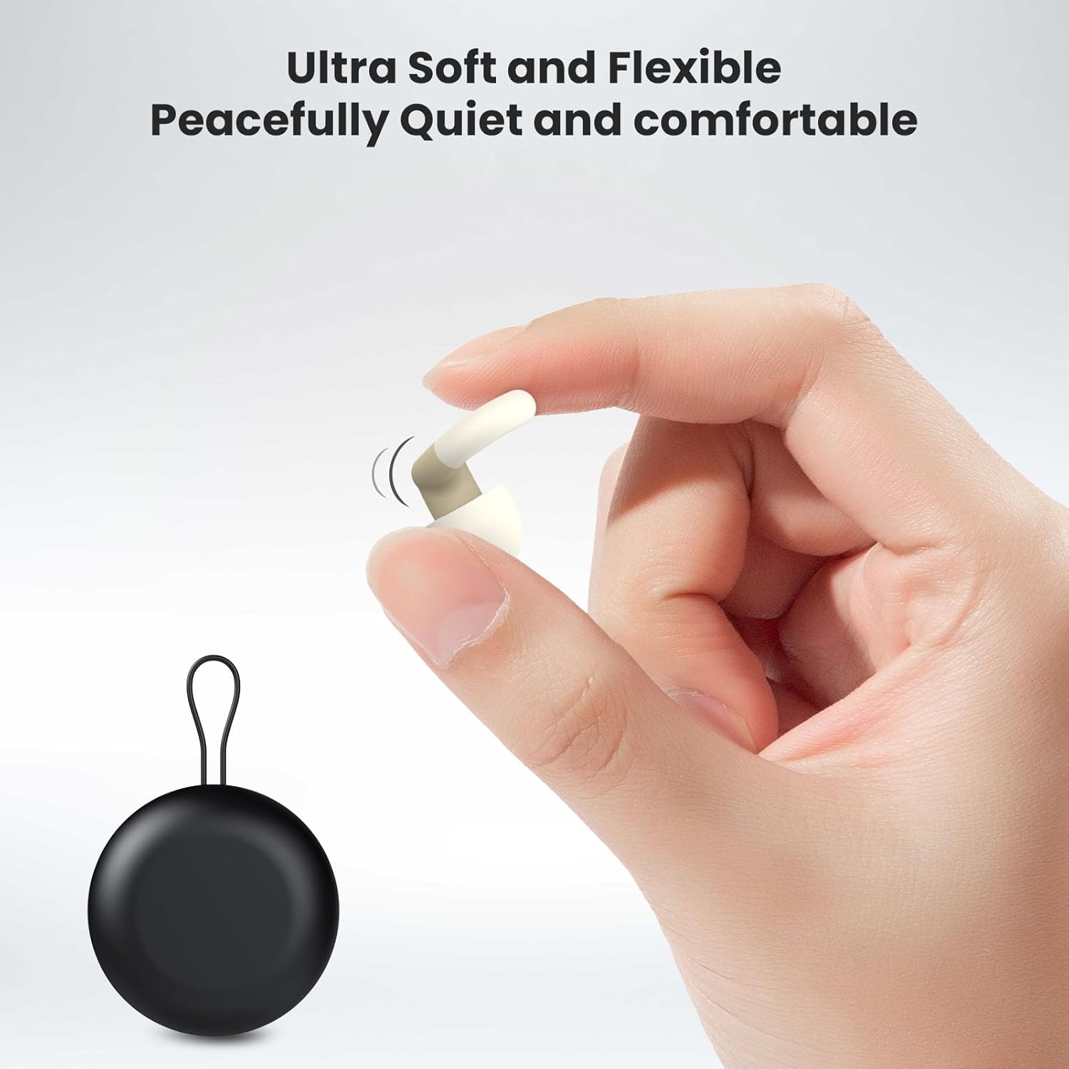 JUSTRVN Tapones para los oídos para dormir, 2 pares de tapones reutilizables para reducción de ruido 25dB-30dB con 8 almohadillas para los oídos,