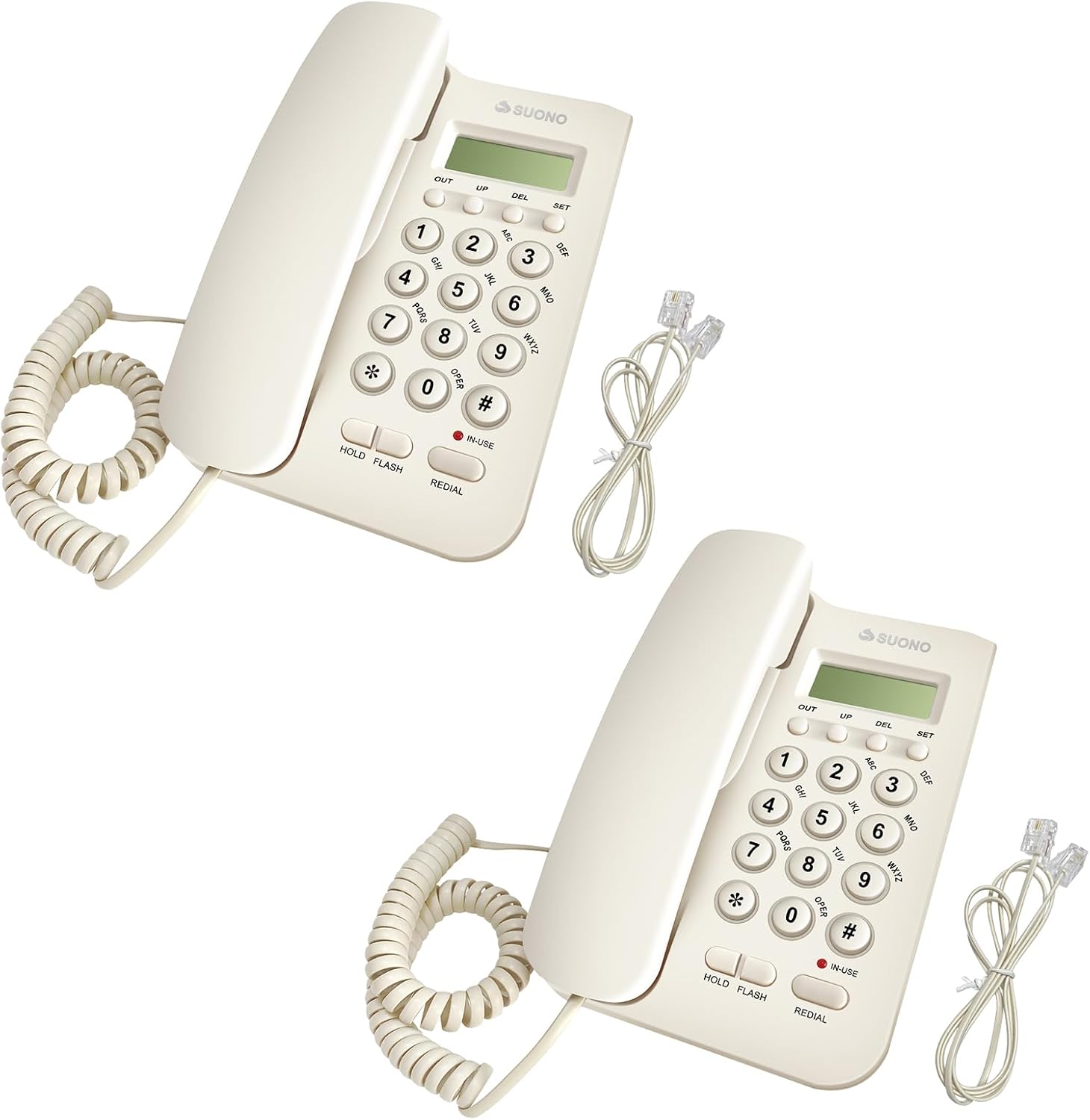Teléfono con cable, teléfono de escritorio, teléfono fijo, teléfono de identificación de llamadas, recepción de oficina en casa con pantalla de