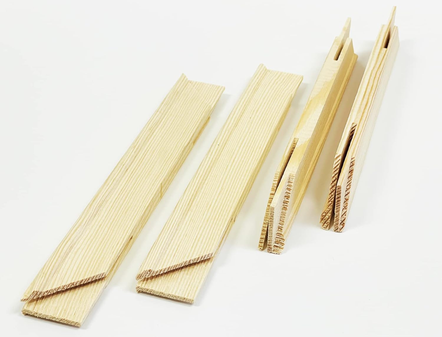 Barras de madera maciza de 0.75 pulgadas de profundidad de 14 pulgadas, paquete de 2 unidades. Marco de lona de madera, barras de estiramiento de