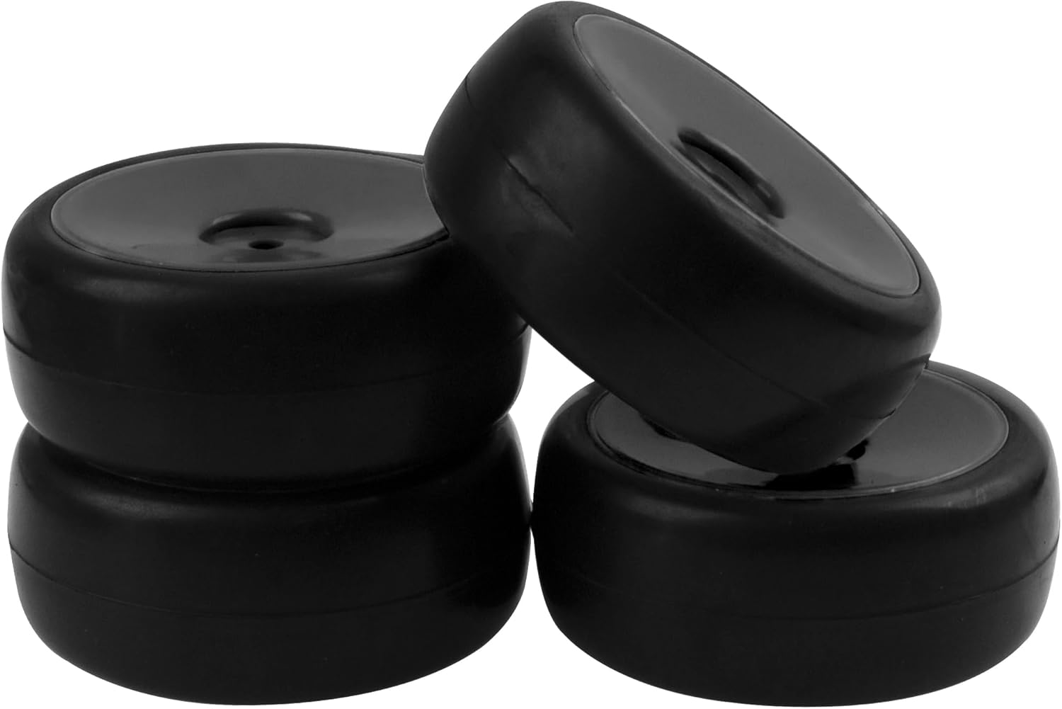 Llantas de plástico de 0.472 pulgadas hexagonal y neumáticos de goma con espuma compatible con HSP Tamiya HPI Kyosho 110 On-Road Touring Car WLtoys