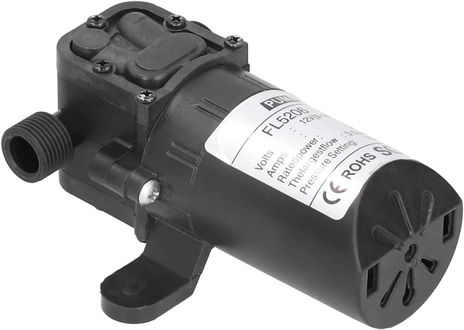 Bomba de diafragma micro automática de demanda de 12 pulgadas,Bomba autocebante 73PSI 12V 36W,Bomba de agua eléctrica del rociador 3.5LMIN