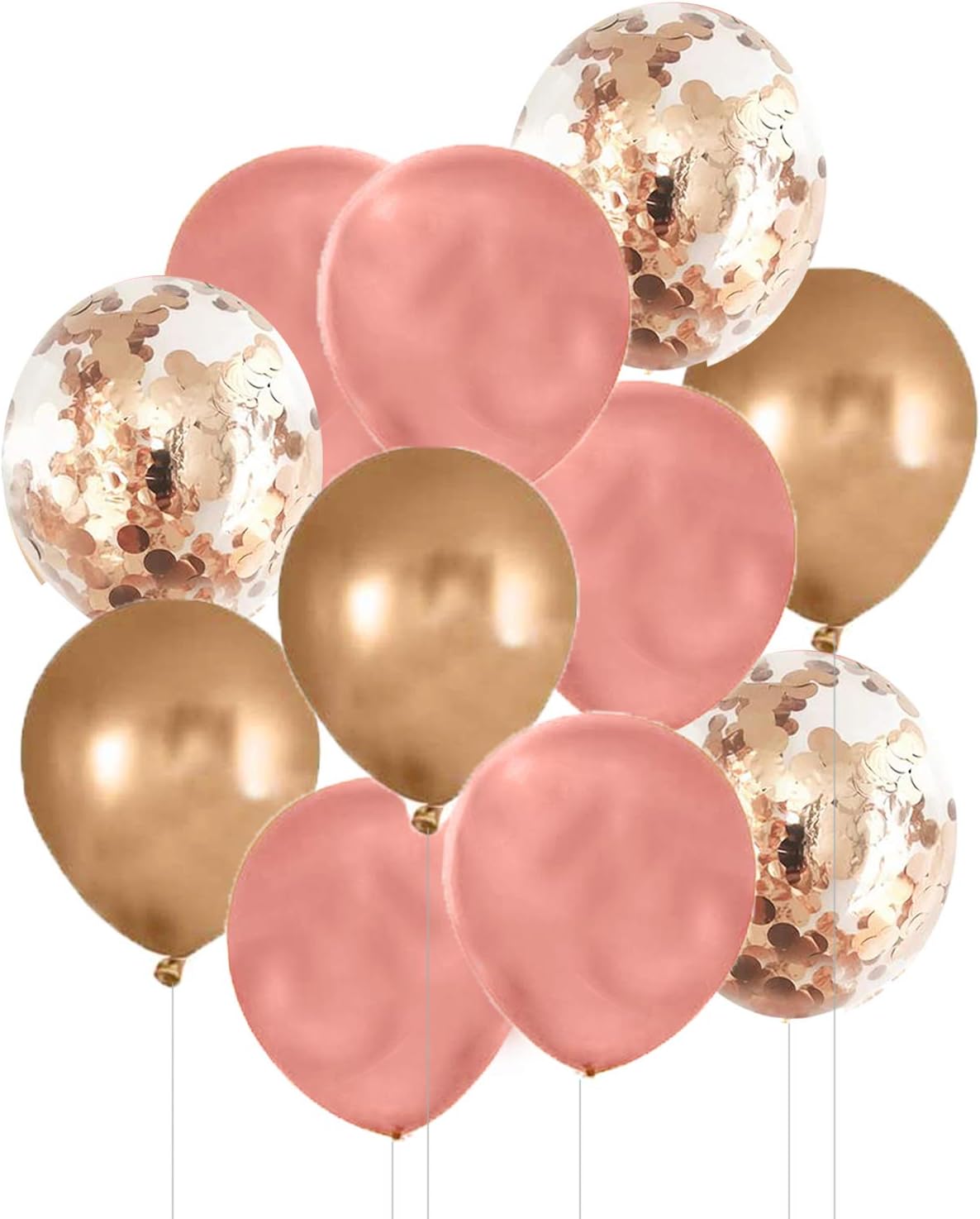 Globos de cumpleaños para mujer, globos de oro rosa cerezaoro rosa 2023 rosa cereza de 15 piezas para decoraciones de fiesta de cumpleaños para