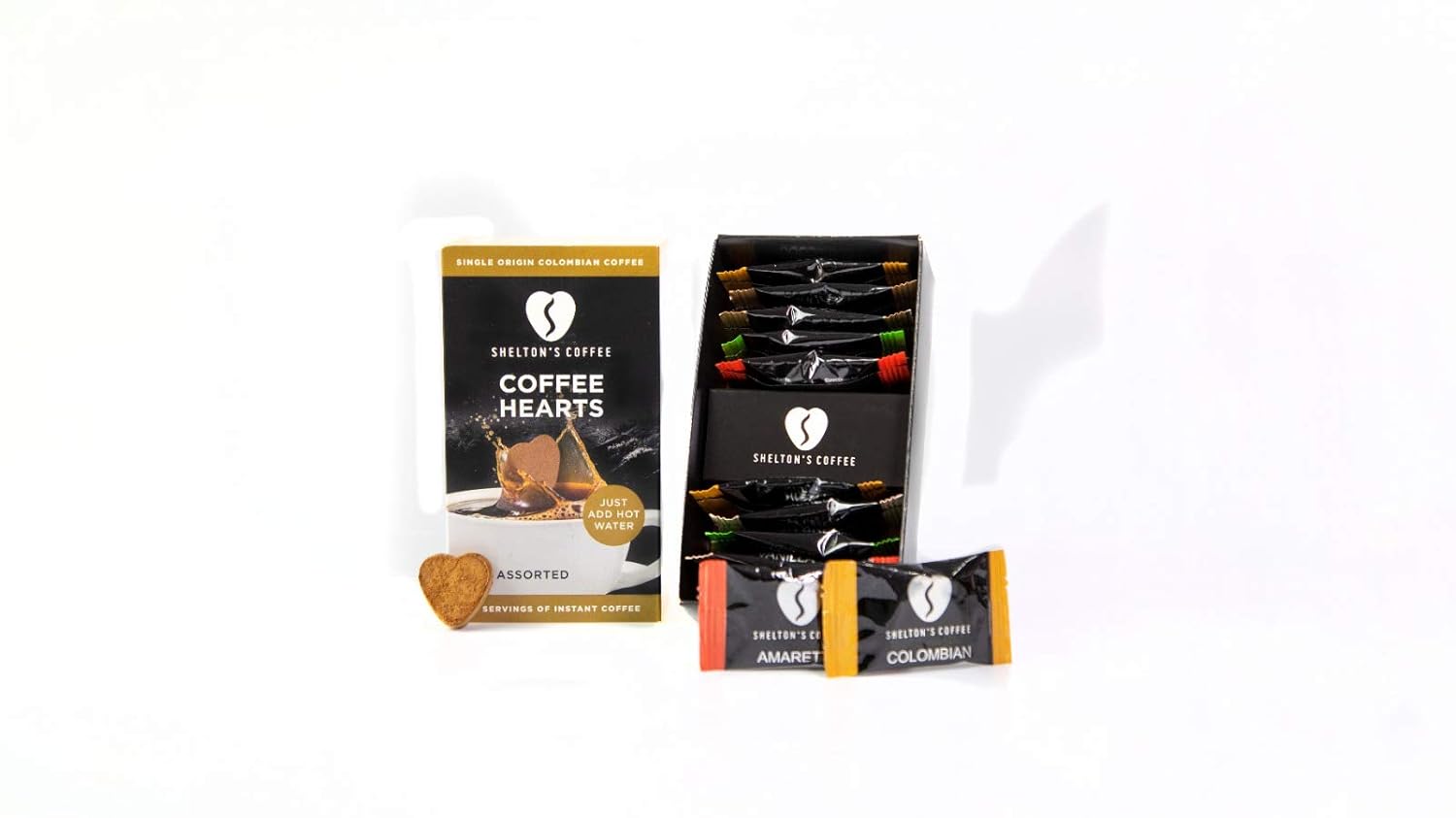 Shelton’s Coffee Corazones de sabores surtidos