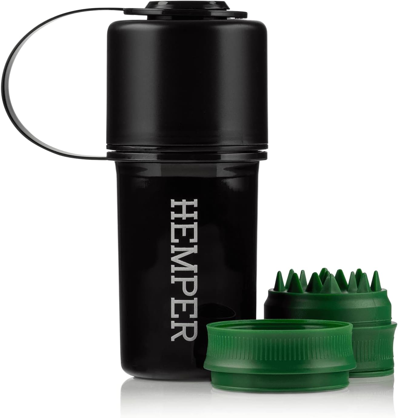 HEMPER Keeper – Molinillo 3 en 1 + sistema de almacenamiento con almacenamiento a prueba de olores con correa de sujeción lista para viajar  Ligero