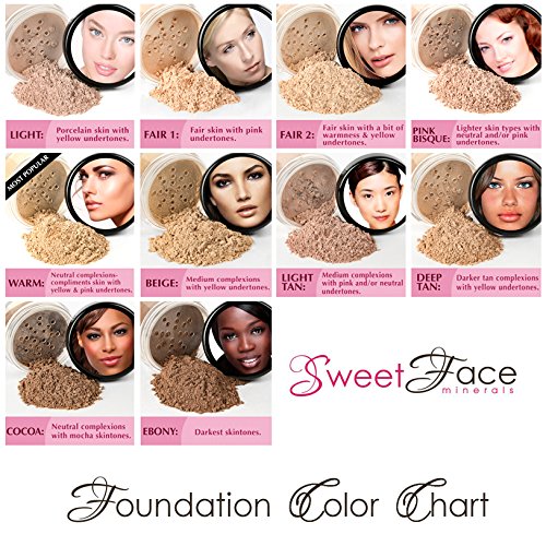 Kit de maquillaje mineral de tamaño completo, set de base mate