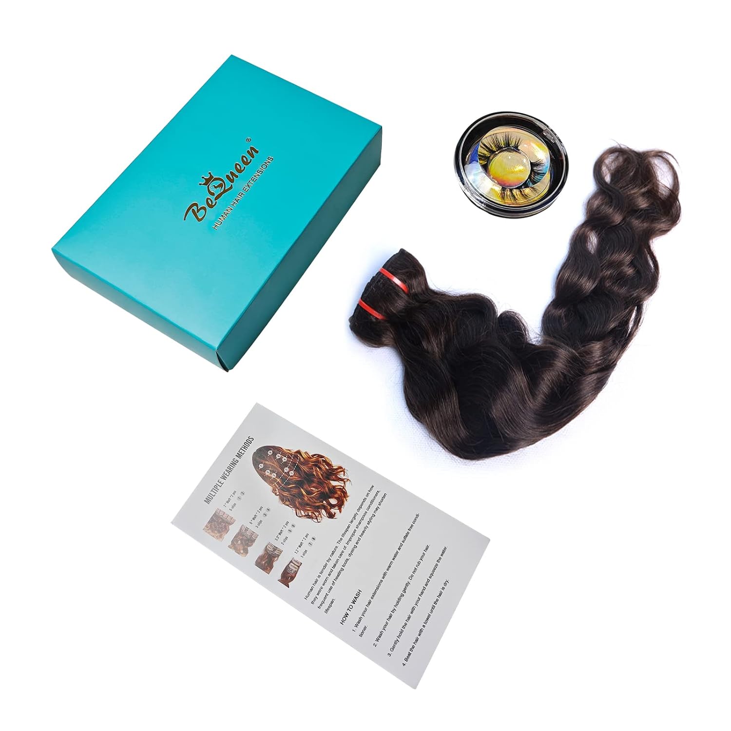 Extensiones de cabello humano con pinzas, 4.23 oz, 8 unidades, ondulado, rizado, grueso, extensiones de cabello humano real natural para mujer (20,