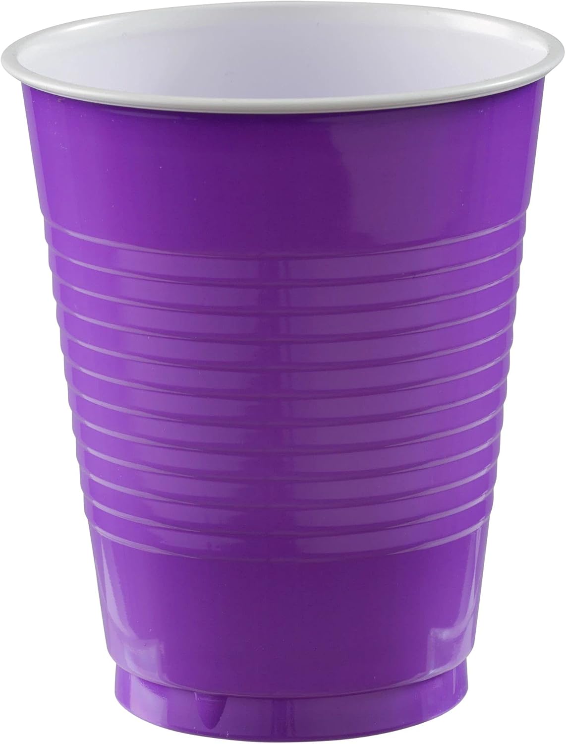 amscan Nuevos vasos de plástico morados  16 oz.  Paquete de 20  Suministros para fiestas