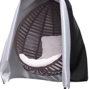 Funda para silla de huevo colgante de patio, 70 pulgadas de alto x 66 pulgadas de profundidad, impermeable, resistente a la intemperie, muebles de Funda para silla de huevo colgante de patio, 70 pulgadas de alto x 66 pulgadas de profundidad, impermeable, resistente a la intemperie, muebles de