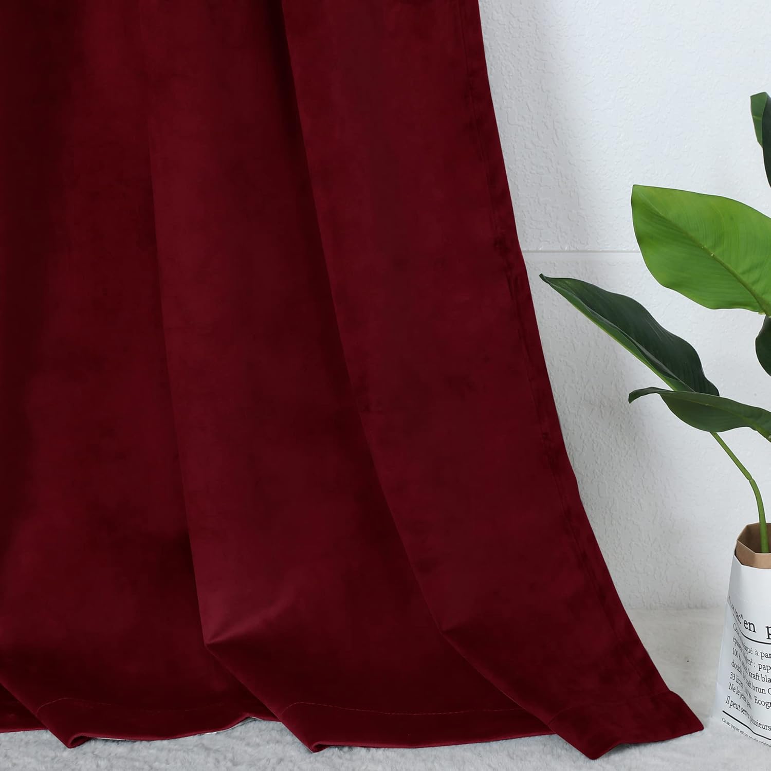 BONZER – Cortinas 100% opacas para dormitorio, terciopelo grueso de alta calidad, 84 pulgadas de largo con aislamiento térmico, ahorro de energía,