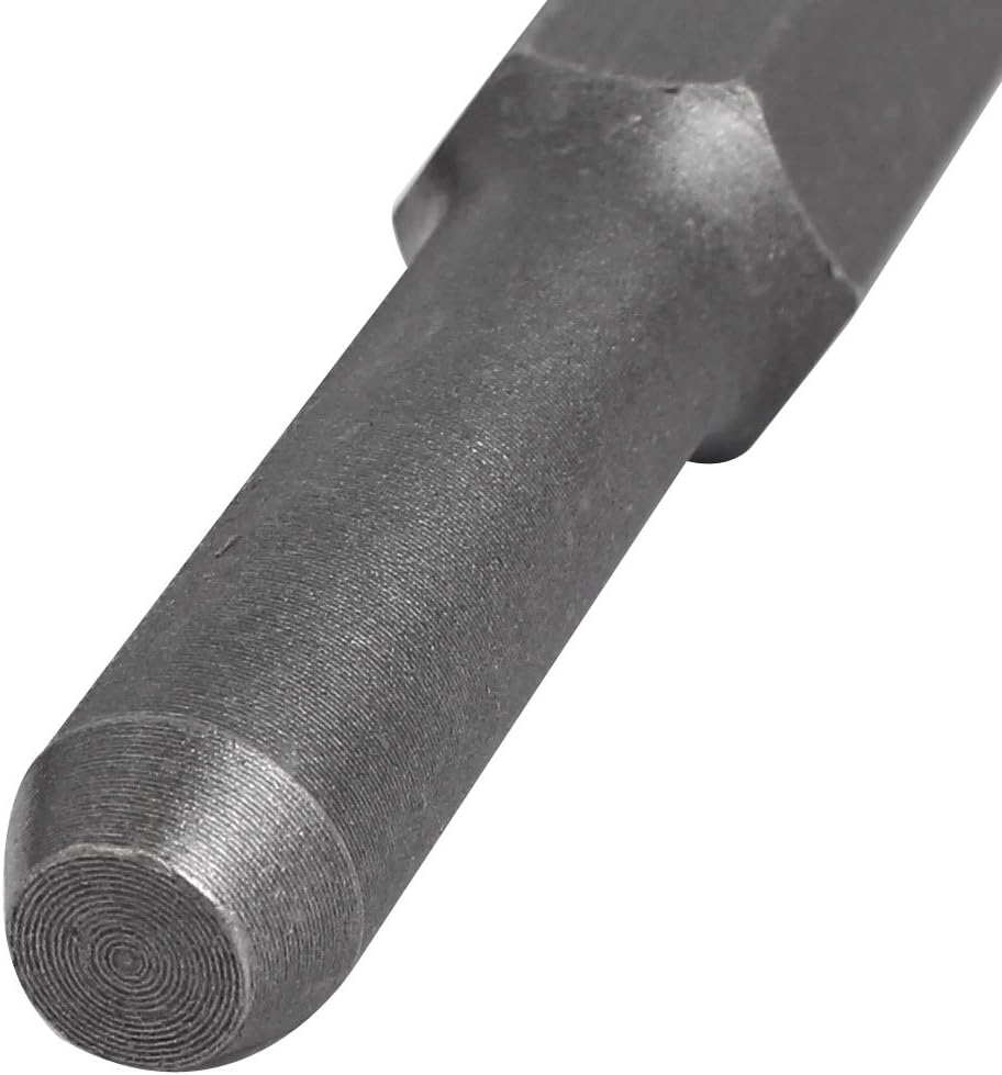 IIVVERR Taladro redondo de 10.2″ plano, punta de 11″ en forma de U Juego de cinceles de hormigón 3 en 1 (mango redondo 10.2′ ‘plano, punto 11’