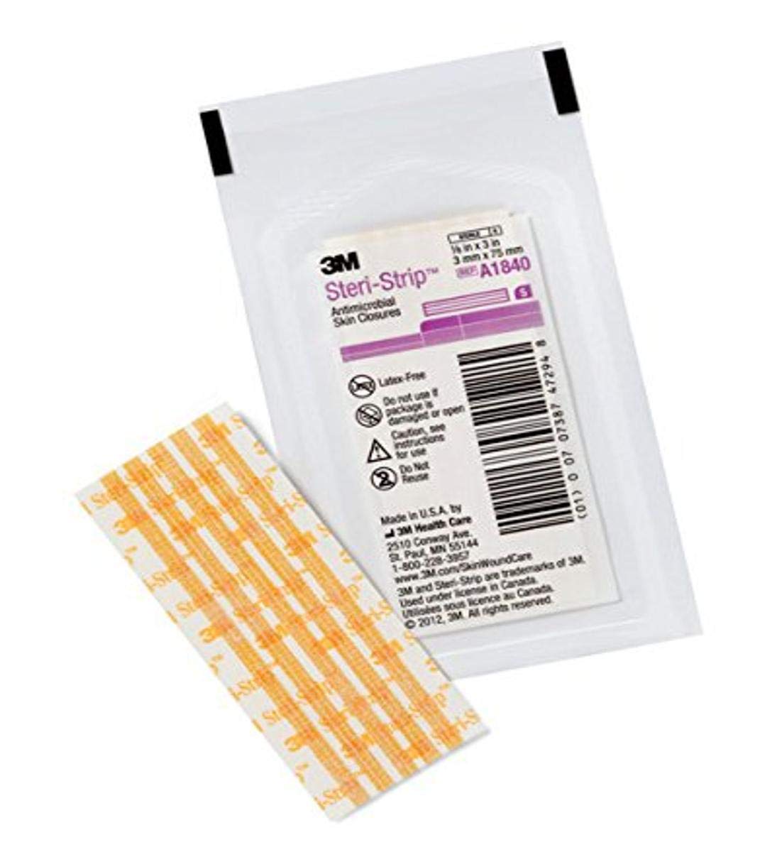 3M 12297 Steri-Strip – Cierres de piel, tamaño de 18″ x 3″, paquete de 5
