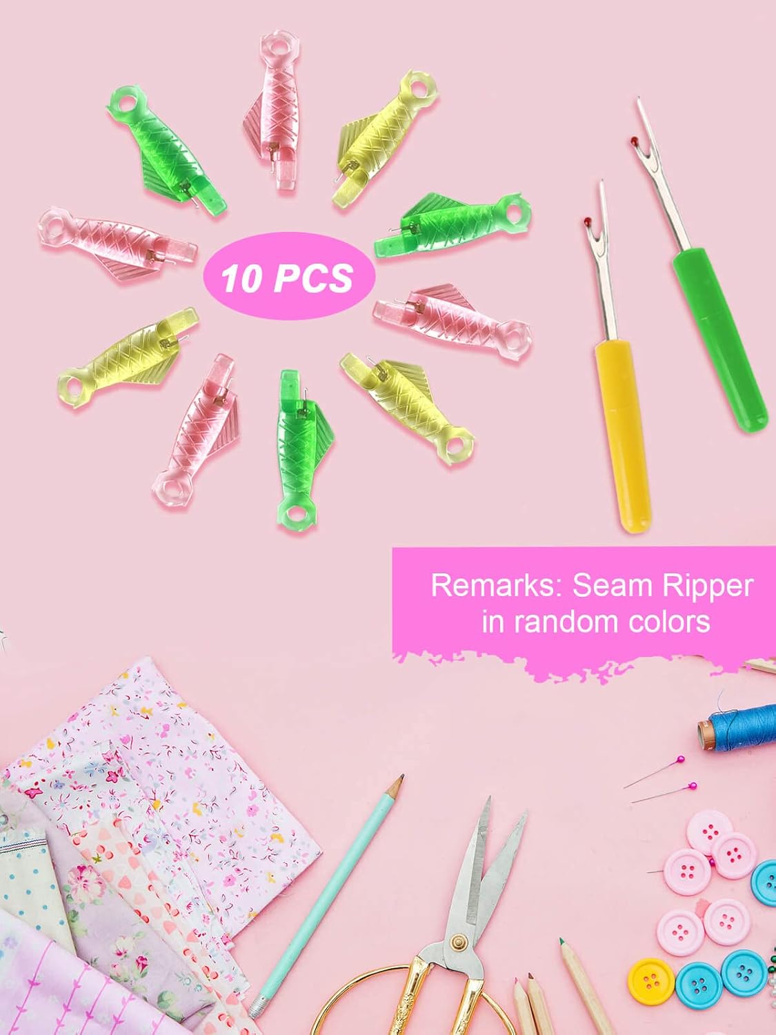 Enhebrador de agujas para máquina de coser, insertador de aguja tipo pez grande para agujas de ojos pequeños, enhebradores simples automáticos de