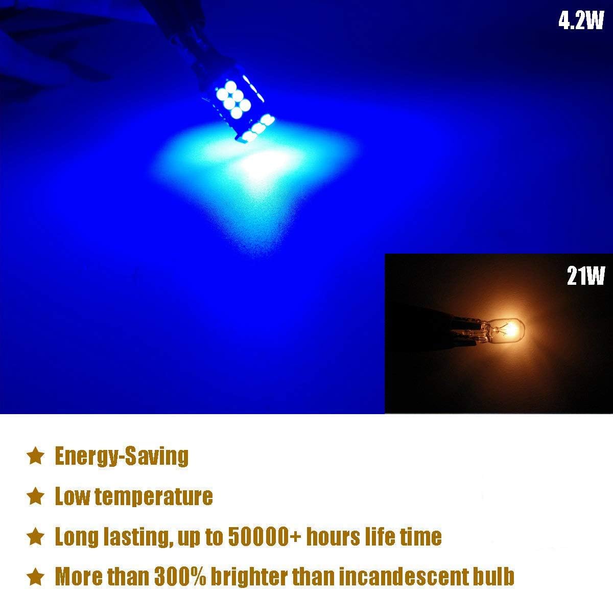 iBrightstar 3030 chipsets T15 912 W16W 921 bombillas LED sin errores para luces de marcha atrás, luces de carga para camiones, 3 luces de freno,