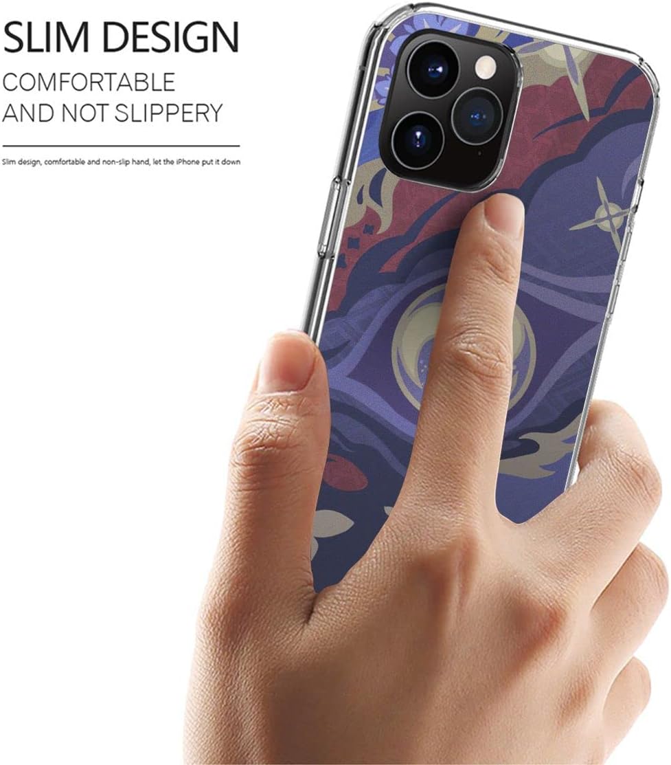 Genshin Funda para teléfono Genshin TPU Games Accesorios Impact Cover Raiden Protect Shogun a prueba de golpes amistad compatible con iPhone 15 14
