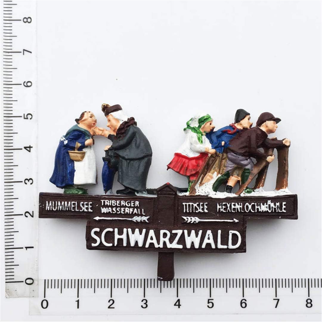Imán de nevera Selva Negra Schwarzwald Alemania 3D Metal Hecho a Mano Artesanía Turística Viaje Ciudad Recuerdo Colección Letra Refrigerador Pegatina