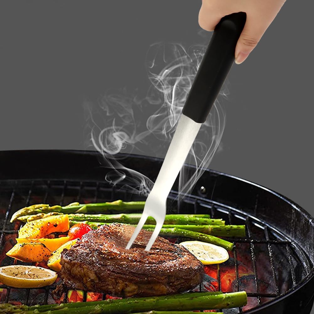 Accesorios para barbacoa, accesorios para parrilla, kit de parrilla de acero inoxidable, juego de 5 herramientas de barbacoa de 16 pulgadas, kit de
