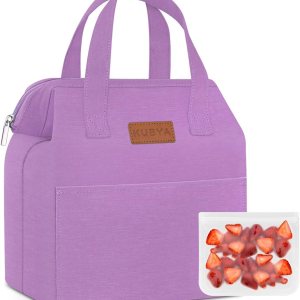 KUBYA Lonchera simple para mujeres y hombres, bolsa de almuerzo aislada y 1 bolsa de almacenamiento, bolsa de almuerzo simple reutilizable para el KUBYA Lonchera simple para mujeres y hombres, bolsa de almuerzo aislada y 1 bolsa de almacenamiento, bolsa de almuerzo simple reutilizable para el