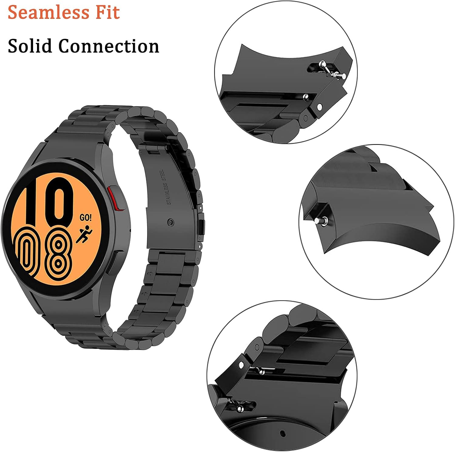 NINKI Compatible Galaxy Watch 6 1.732 in 1.575 inGalaxy Watch 5 1.732 in 1.575 in Adaptador de conexión Galaxy Watch 4 Classic 1.654 in 1.811 in