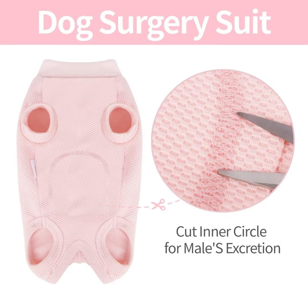 Frienperro Traje de recuperación para perros, camisa de cirugía de esterilización para perras, mameluco, pijama para mascotas, alternativa al cuello