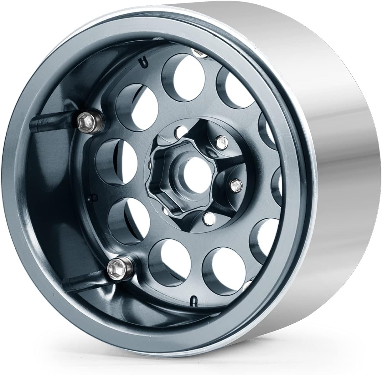 Benedict Harry – Llantas de aleación de aluminio de 2.2 pulgadas Beadlock para 110 RC Rock Crawler Car Axial Wraith RR10 SCX10 90046 YETI D90 CC01
