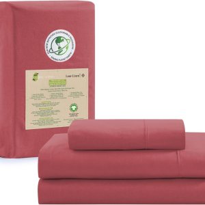 LANE LINEN – Juego de sábanas tamaño individual 100% algodón orgánico percal de fibras largas, 3 piezas, suave, transpirable, para colchones de LANE LINEN – Juego de sábanas tamaño individual 100% algodón orgánico percal de fibras largas, 3 piezas, suave, transpirable, para colchones de